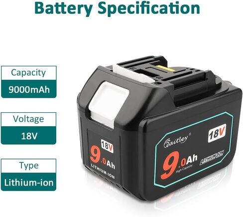 بطارية بديلة من waitley 18 فولت 9.0 أمبير متوافقة مع بطارية ماكيتا 18 فولت BL1890 BL1830 BL1840 BL1850 BL1860 أدوات بطارية ليثيوم أيون مع مؤشر LED (غير مصنوعة في ماكيتا) in Kuwait