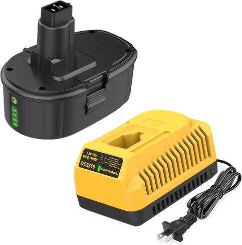 8.0Ah 18V Lithium-ion Replacement Batteries for Dewalt 18V Battery XRP DC9096 DC9098 DC9099 + DC9310 Fast Charger for Dewalt 18v Battery in Kuwait