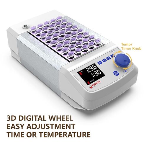 4E's USA Dry Bath Incubator - Single Block Programmable Lab Dry Bath Incubator, Digital Dry Block Incubator Heater with External Temperature Sensor, Max 150° C - Blocks not Included in Saudi Arabia