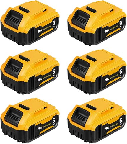 2 حزمة استبدال بطارية ليثيوم أيون 6000 مللي أمبير في الساعة لبطارية DeWalt 20V Max، متوافقة مع DCB200، DCB201، DCB203، DCB204 حزمة طاقة عالية السعة لأدوات وشواحن DeWalt 20V اللاسلكية in Kuwait