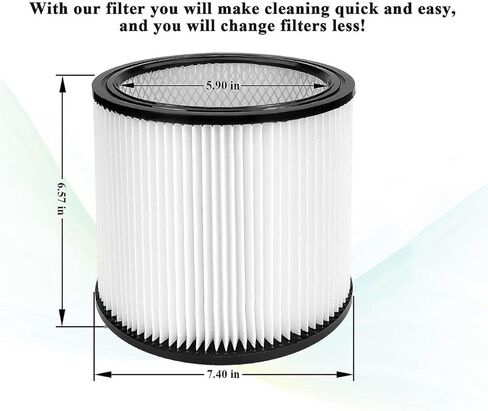 1x Replacement Filter for Shop-Vac 90304, Compatible with Shop Vac BLB450, SSP16-500A, SSP16-600C, SS12-350A, SS14-450, SS16-SQ550, SS16-SQ650, 86MTSQ550 in Kuwait