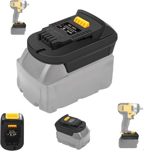 MIL18DL Battery Adapter for Milwaukee Battery Convert to for Dewalt 20V Tool Use, Convert for Milwaukee M-18 18V Batteries to for Dewalt Power Tool Use(Adapter Only) in Saudi Arabia