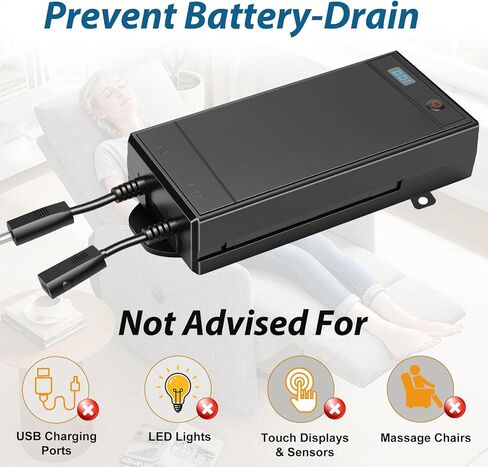 2 Pack Battery Pack for Reclining Furniture,Recliner Battery Packs Fits for 2 Pin, Universal Wireless Batteries for Reclining Furniture with Charger for Electric Recliner,Sofa,Couch,Lift Chair in Kuwait
