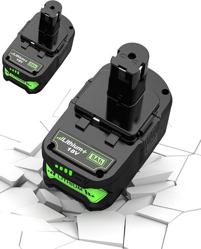 ترقية عالية السعة 8.0 أمبير متوافقة مع بطارية Ryobi 18V البديلة 18 فولت P102 P108 P103 P104 P105 P107 P109 P122 أدوات بطارية الطاقة اللاسلكية (8AH * 2) in Kuwait