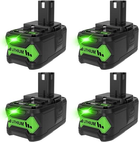 ترقية عالية السعة 8.0 أمبير متوافقة مع بطارية Ryobi 18V البديلة 18 فولت P102 P108 P103 P104 P105 P107 P109 P122 أدوات بطارية الطاقة اللاسلكية (8AH * 2) in Saudi Arabia