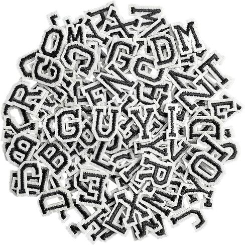 GYGYL 104 Pieces Iron on Letter Patches, Embroidered A-Z Letter Patches for Clothes, Dress, Hat, Socks, Jeans, DIY Accessories-2 Inch Gold in Saudi Arabia