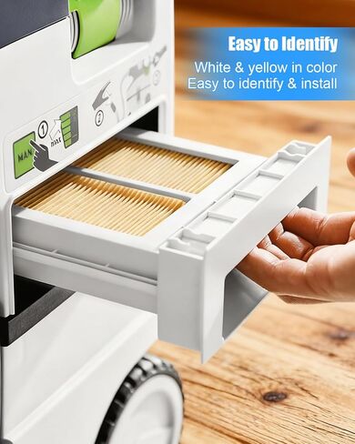 فلتر مكنسة 204201 مناسب للمكانس الكهربائية Festool CT Mini Midi 2nd Generation 25 CTL 26 36 48، عناصر فلتر التفريغ من نوع HEPA in Kuwait