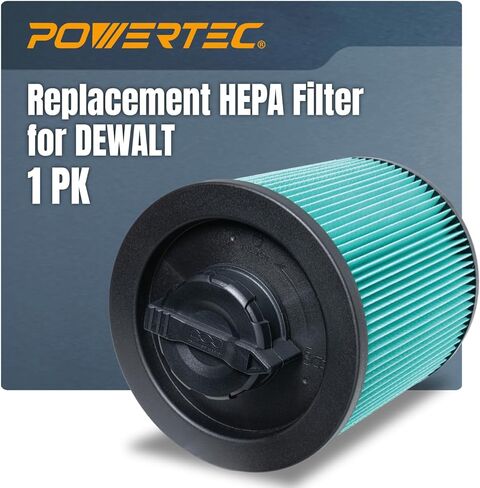 POWERTEC DCV5011H HEPA Filters for DeWalt DCV501HB 20V Cordless Handheld Vacuum 2 Pack, Cartridge Filter for DeWalt Vacuums (75122-P2) in Kuwait