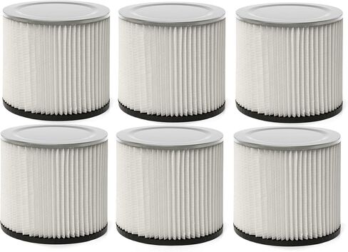 6 Pack Replacement Cartridge Filter for Shop Vac, Genie, VacMaster Models VF2007, 90304 in Kuwait