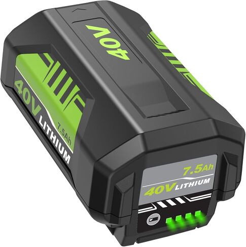 Reoben 2Pack OP4060 7500mAh 40 فولت بديل لبطارية ليثيوم Ryobi 40V 7.5Ah متوافق مع بطارية Ryobi 40V OP4050A OP40601 لبطارية ryobi 40 فولت (Green-2P) in Kuwait
