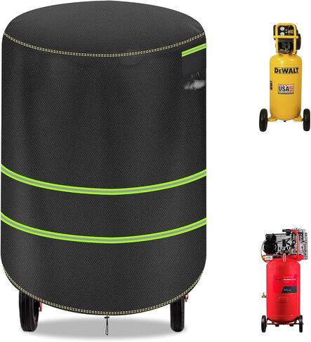 Upright Air Compressor Cover, 600D Heavy Duty Waterproof Air Compressor Cover, Suitable for 20-30 Gallon Vertical Air Compressors and Other Air Compressor Covers of the Same Size (Black) in Kuwait