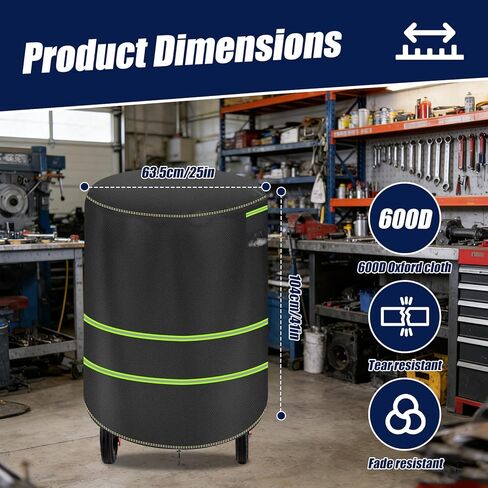 Upright Air Compressor Cover, 600D Heavy Duty Waterproof Air Compressor Cover, Suitable for 20-30 Gallon Vertical Air Compressors and Other Air Compressor Covers of the Same Size (Black) in Kuwait