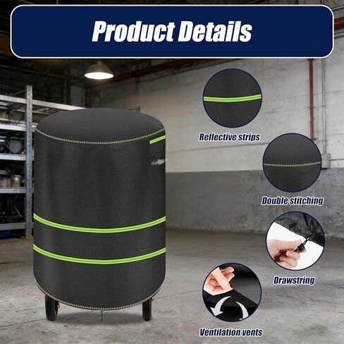 Upright Air Compressor Cover, 600D Heavy Duty Waterproof Air Compressor Cover, Suitable for 20-30 Gallon Vertical Air Compressors and Other Air Compressor Covers of the Same Size (Black) in Kuwait