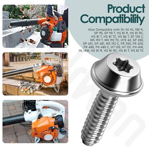 3 Pack 0000 951 1100 Recoil Pull Start Screw Compatible with St-ihl BG50, BG86, BG56, BG85, SH86, SH56, Replace 0000-951-1100, 00009511100 in Kuwait