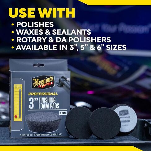 Meguiar's Professional 3" Finishing Foam Pad, 3pk, 14/CV in Kuwait