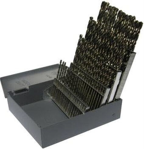 One Set, #1-#60 60 Piece Hss Jobber Length Drill Bit Set, Dwd60J-Set, Finish: Black Oxide; Shank Type: Round in Kuwait