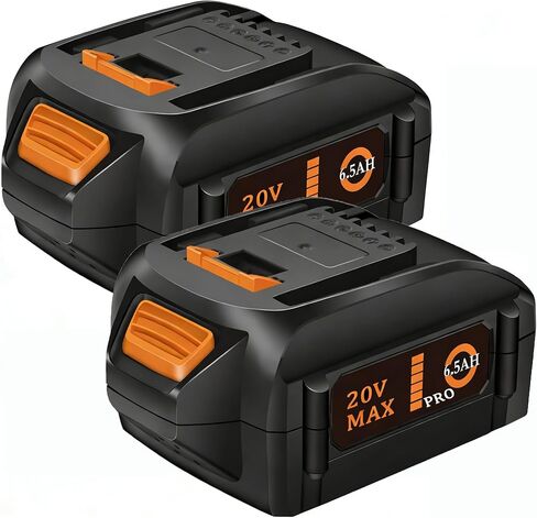 Replacement for Worx Battery 20V 6.5Ah - High Capacity Lithium-Ion Battery Pack Compatible with Worx 20V Series Tools in Kuwait