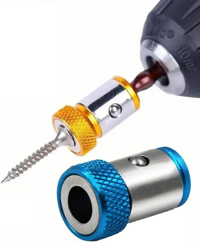 Magnetic Bit Holder Alloy Magnetic Ring Anti-Corrosion Quick-Change Drill Adapter for Home, Workshop, Electronics, DIY Projects, Red in Kuwait