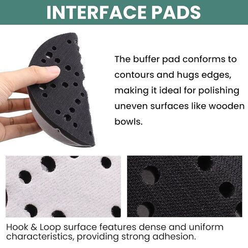 6 Inch Foam Pads & Sanding Discs Kit, Hook and Loop Tear-Resistant 49 Hole Film Sandpaper 40-320 Grit for Auto Body Metal Wood, Compatible with Festool ETS 150 Orbital Sanders - 42 Pack in Kuwait