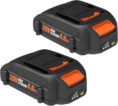 2 حزم 20 فولت 4.0 أمبير تبديل البطارية لبطارية Worx 20 فولت WA3525 WA3520 WA3575 WA3578 in Kuwait