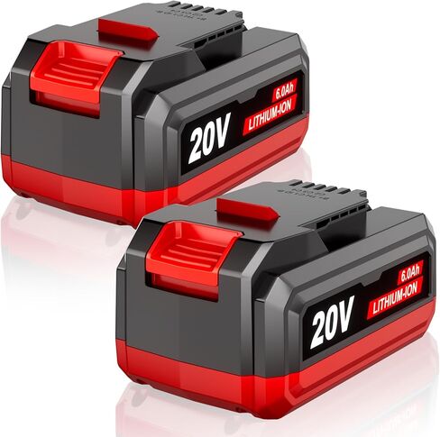 2PACK 20V Replacement for Bauer 20V Battery 6.0 Ah 1701C-B 1702C-B 1907C-B 2108C-B 2109C-B, ‎20V MAX Lithium-Ion Battery Compatible with 20 Volt Cordless Power Tools, for Bauer Battery in Kuwait