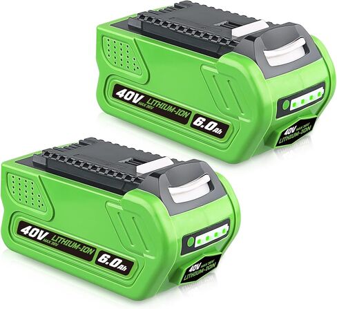 40V 6.0AH بطارية ليثيوم استبدال قدرة عالية لGreenworks بطارية 40V متوافقة مع 29462 29252 20202 22262 25312 25322 20642 27062 21242 جزازة العشب سلسلة المتقلب التحوط المتقلب in Kuwait