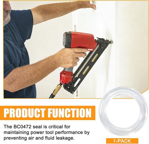 ختم BC0472 متوافق مع Senco FinishPro 35 (1Y0001N) ومع المسامير الهوائية RoofPro 450. يستبدل الأختام البالية أو المكسورة في أدوات المسامير Senco Tp Seal Fip35/Rp450 in Kuwait