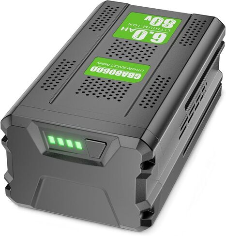 Upgraded 6000mAh GBA80200 Battery Replace for Greenworks PRO 80V, Lithium Ion GBA80200 GBA80300 GBA80400 GBA80500 GBA80250 Compatible with Greenworks 80V Max Power Tools Battery (Not for Kobalt) in Saudi Arabia