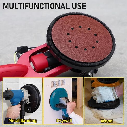 50 Pack 9 Inch 10 Hole 120 Grit Hook-and-Loop Drywall Sandpaper, Aluminum Oxide Sander Disc, Hook & Loop Sanding Discs, Drywall Sanding Discs for ‎9" Drywalls Sander Wood Furniture Finishing in Kuwait