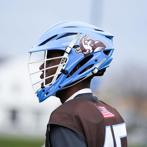 STX Aero Lacrosse Helmet - White, Silver Mask in Saudi Arabia