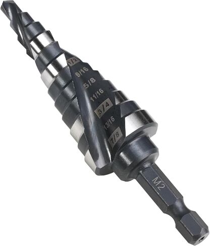 M2 HSS 3/16 "- 7/8" لقمة مثقاب ذات خطوة سريعة التغيير لقم ثقب مزدوج مخدد لحفر الثقب في الفولاذ المقاوم للصدأ والنحاس والألومنيوم والخشب والبلاستيك in Kuwait