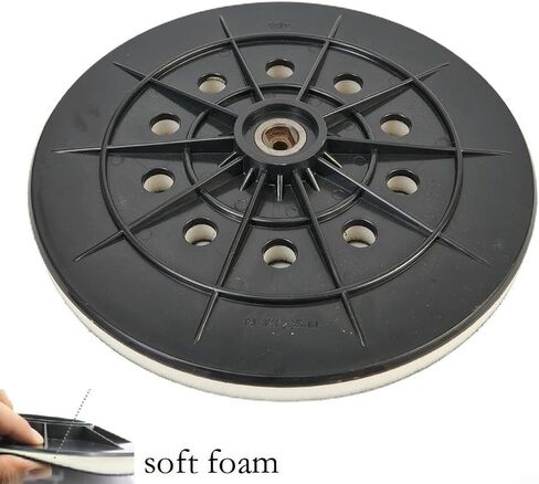 9 Inch 215 mm 10-Hole Backup Pad for Drywall Sanders with 6 mm Thread – ABS & Soft Foam Sanding Disc for Dustless and Porta Cable Sanders in Kuwait