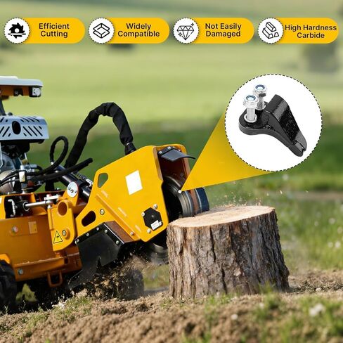 مجموعة من 9 أسنان قطع عالية السرعة من الكربيد تناسب طاحونة الجذع DK2 موديل OPG777 ولطاحونة Power King Stump موديل PK0803، أسود in Kuwait