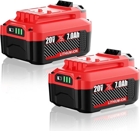 2Pack 7000mah Replacement for Craftsman 20V Battery Lithium Compatible with Craftsman V20 Battery CMCB205 CMCB204 CMCB202 CMCB201 CMCB206 CMCB209 CMCS500 Cordless Power Tools in Kuwait