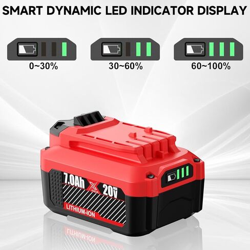 2Pack 7000mah Replacement for Craftsman 20V Battery Lithium Compatible with Craftsman V20 Battery CMCB205 CMCB204 CMCB202 CMCB201 CMCB206 CMCB209 CMCS500 Cordless Power Tools in Kuwait