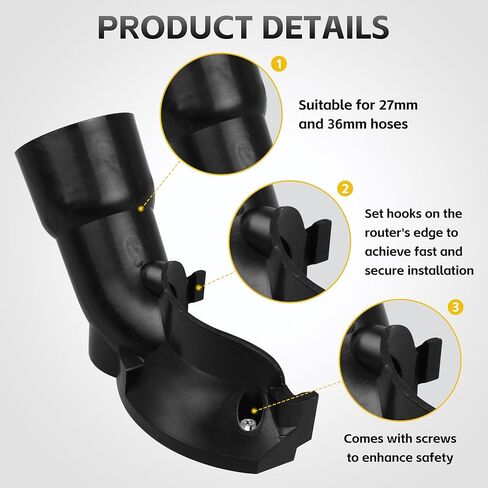 محول خرطوم جهاز التوجيه لـ DeWalt DCW600 & DWP611، خرطوم تجميع الغبار 27 مم و36 مم in Kuwait