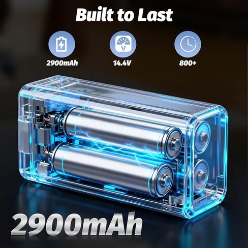 بطارية RVBAT850 بديلة لمكنسة القرش، متوافقة مع سلسلة R75 RV761 RV850C RV1000S RV1100VL RV1001AE UR1000SR RV700_N RV720_N (موصل ثنائي الشق فقط)، وقت تشغيل 180 دقيقة 14.4 فولت 2900 مللي أمبير في الساعة in Kuwait