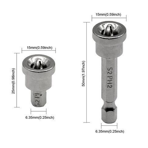 10 Pack Drywall Screw Setter Bit Set Magnetic Drywall Screwdriver Bits Preset Depth Positioning Bits for Drywall Sheets Installation Sheetrock Panel Plasterboard Ceiling Cordless Drill Driver in Kuwait