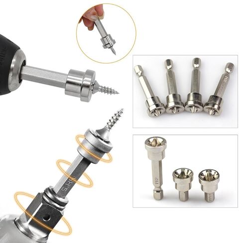 10 Pack Drywall Screw Setter Bit Set Magnetic Drywall Screwdriver Bits Preset Depth Positioning Bits for Drywall Sheets Installation Sheetrock Panel Plasterboard Ceiling Cordless Drill Driver in Kuwait