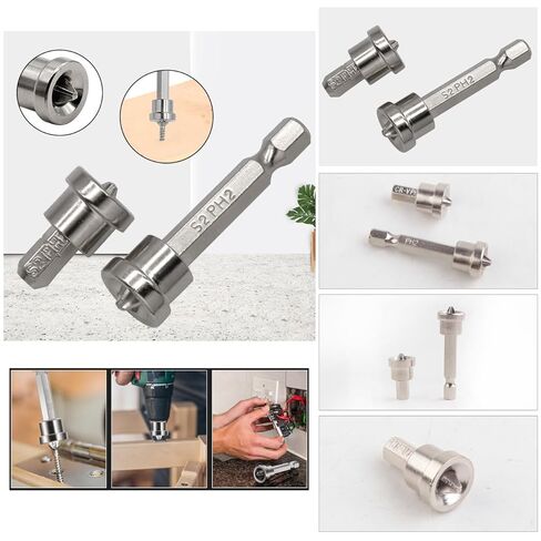 10 Pack Drywall Screw Setter Bit Set Magnetic Drywall Screwdriver Bits Preset Depth Positioning Bits for Drywall Sheets Installation Sheetrock Panel Plasterboard Ceiling Cordless Drill Driver in Kuwait