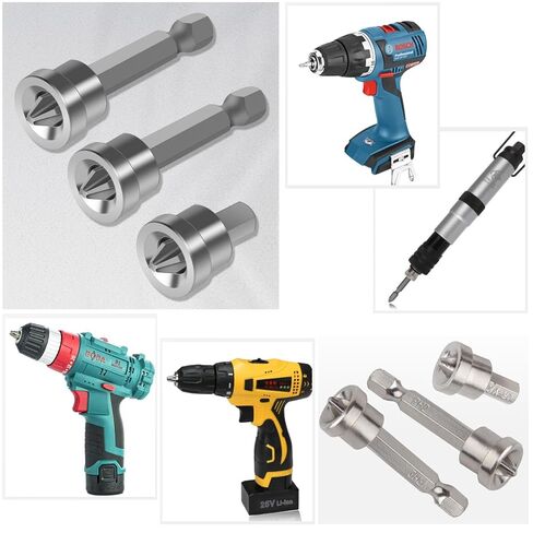10 Pack Drywall Screw Setter Bit Set Magnetic Drywall Screwdriver Bits Preset Depth Positioning Bits for Drywall Sheets Installation Sheetrock Panel Plasterboard Ceiling Cordless Drill Driver in Kuwait