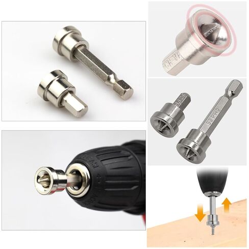 10 Pack Drywall Screw Setter Bit Set Magnetic Drywall Screwdriver Bits Preset Depth Positioning Bits for Drywall Sheets Installation Sheetrock Panel Plasterboard Ceiling Cordless Drill Driver in Kuwait