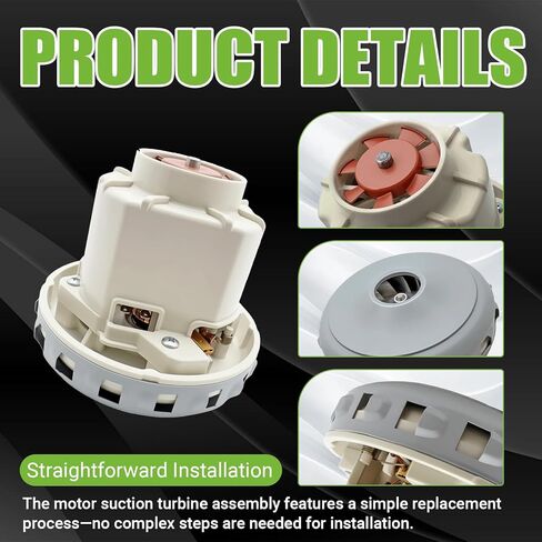 120V Motor Suction Turbine Assembly – Replacement for Festool CTL26E/CTL36E & Mirka 1242 AC 1200W Vacuum – Replaces 467.3.414, 467.3.402-3, 467.3.402-6 in Kuwait