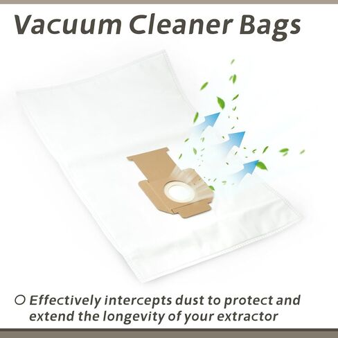 10 Pack DWV9402 Fleece Shop Vacuum Bags Compatible with Dewalt DWV010 DWV012 DWV015 DCV585 8 &10 Gallon Dust Extractor, Vacuum Cleaner Dust Collector Bag Disposable in Kuwait