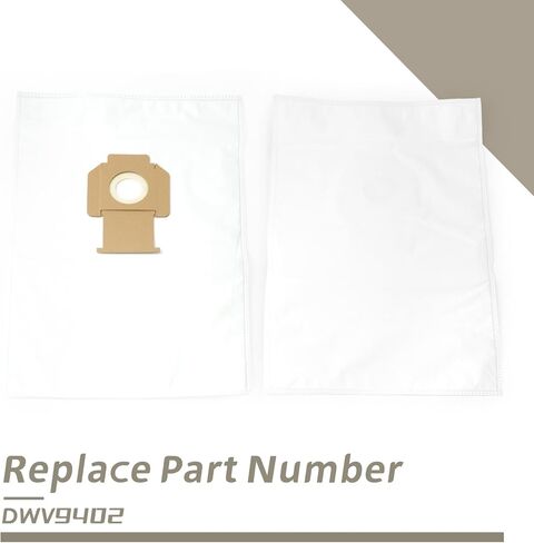 10 Pack DWV9402 Fleece Shop Vacuum Bags Compatible with Dewalt DWV010 DWV012 DWV015 DCV585 8 &10 Gallon Dust Extractor, Vacuum Cleaner Dust Collector Bag Disposable in Kuwait