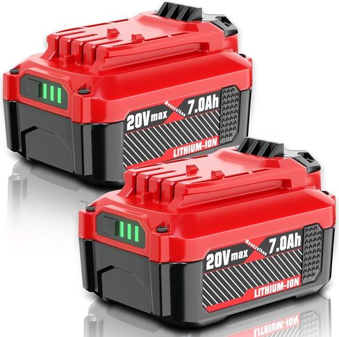 Upgraded 7000mAh V20 Replacement for Craftsman 20V Battery Lithium ion Compatible with CMCB205 CMCB204 CMCB206 CMCB202 CMCB201 CMCD700C1 CMCS500B 20 Volt Cordless Power Tools,2Packs in Saudi Arabia