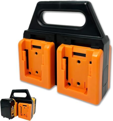 حامل بطارية 4 فتحات لجهاز ديوالت 20 فولت | حقيبة بطارية محمولة متينة من Dewalt — منظم صغير الحجم لسهولة التخزين والنقل، مثالي لحقائب الأدوات ومواقع العمل in Kuwait