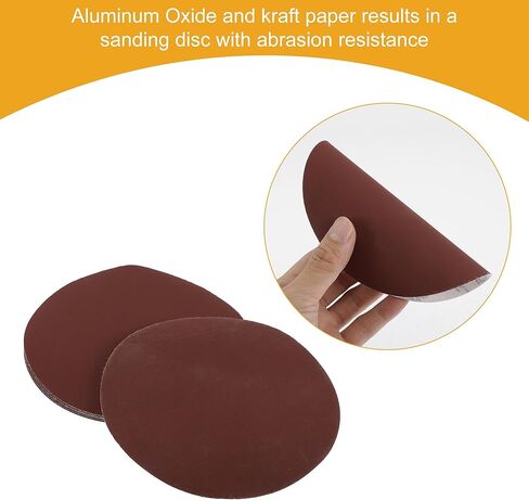 10 Pcs 6inch 1000 Grit Universal Sanding Discs - Round Hook and Loop Sandpaper - White Paper Red in Kuwait