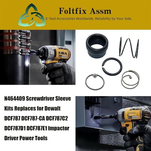 N464409 Screwdriver Sleeve Kits Replaces for Dewalt DCF787 DCF787-CA DCF787C2 DCF787D1 DCF787E1 Impactor Driver Power Tools in Kuwait