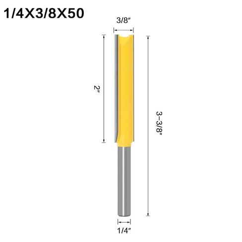 لقم التوجيه Fresas para Router، 1/4 عرقوب لأدوات طحن النجارة، CNC، Dewalt، Brocas، مستقيم، سطحي، كربيد، يغطس، 2 قطعة جهاز توجيه تنظيف سفلي مستقيم ممتد مع 2 بوصة و3 بوصة in Kuwait
